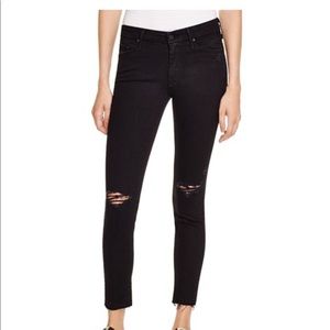 NWT mother guilty as sin ankle frey black jeans